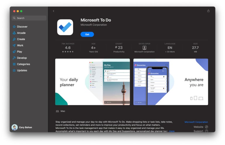 Microsoft To Do app on App Store.