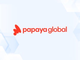 Review graphic featuring Papaya Global logo.