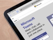 Microsoft Teams website on a tablet.