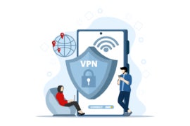 People Use VPN Technology System to Protect their Personal Data on Smartphones.