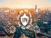 Infographic of VPN with icons for WiFi, security shield, and a globe linked to 'VPN'.