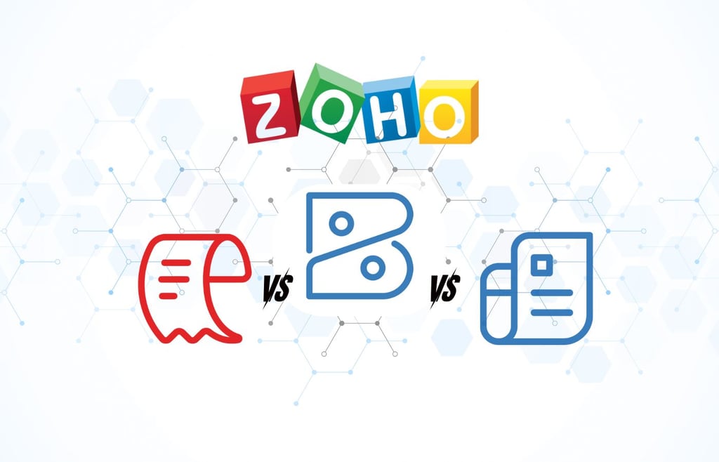 Zoho Books vs. Zoho Invoice vs. Zoho Expense Comparison