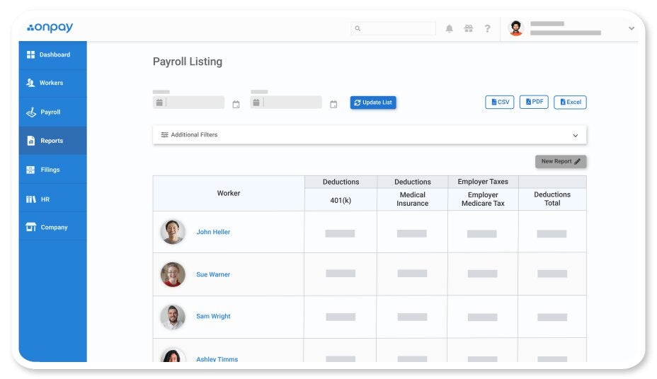 OnPay allows you to easily enroll new employees to your payroll.