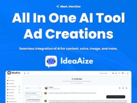 Promotional graphic for IdeaAize.