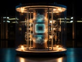 An AI concept image of a quantum computer.