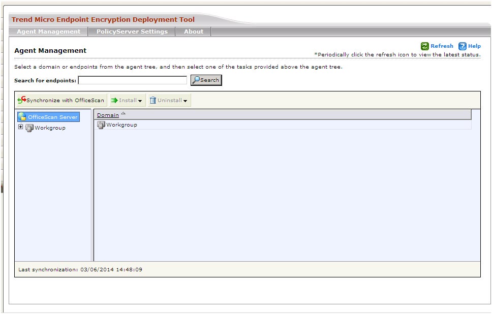 Encryption deployment in Trend Micro.