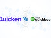 Quicken vs QuickBooks concept image.