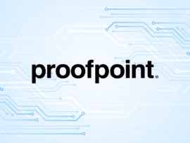 Splash graphic featuring the logo of Proofpoint.