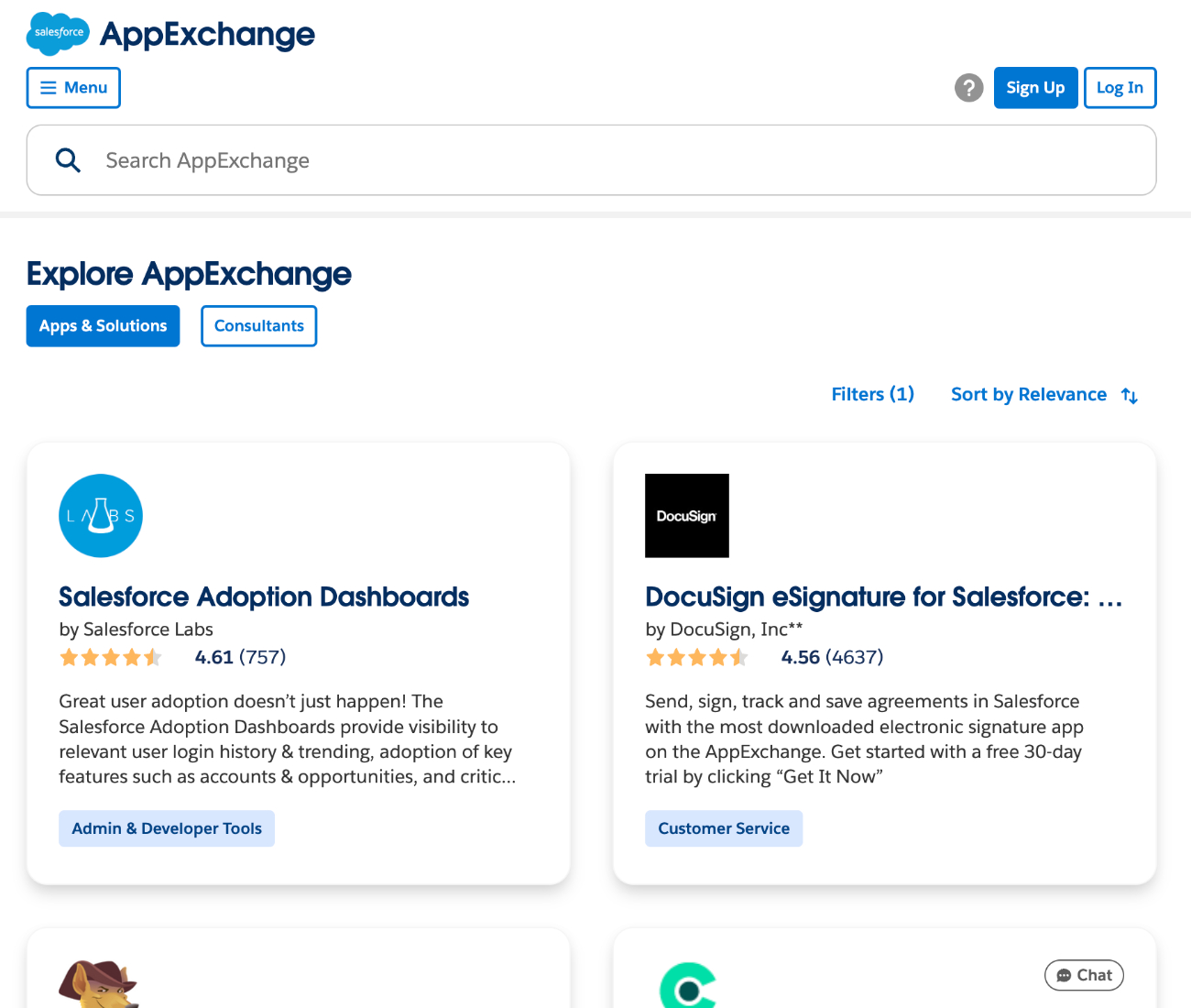 Salesforce integration marketplace.