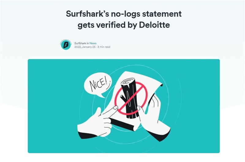 Surfshark audit press release. Image: Surfshark