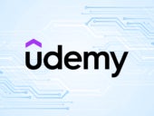 Splash graphic featuring the logo of Udemy.