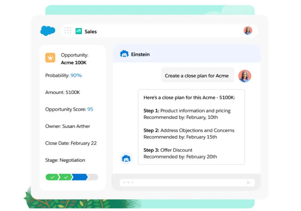 Salesforce AI features.