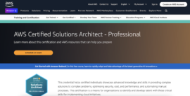 The AWS Certified Solutions Architect - Professional certification is intended for people who have at least two years of professional experience with AWS Cloud.