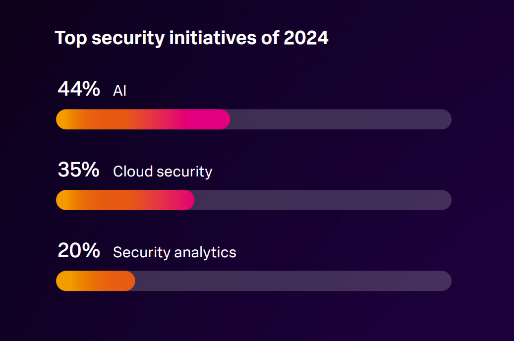 Top products being prioritised by security professionals in 2024.