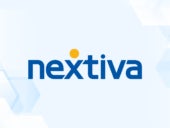 Review graphic featuring the logo of Nextiva.