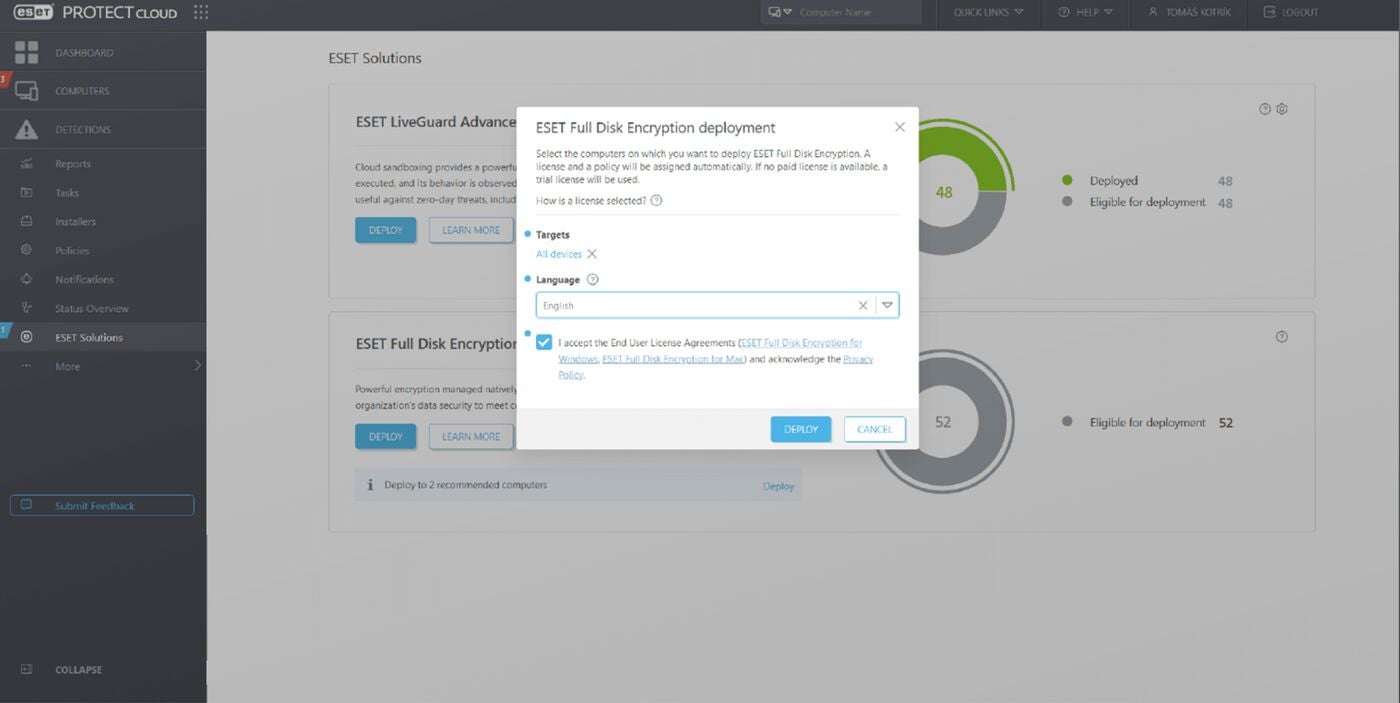 ESET PROTECT’s full disk encryption utility. Image: ESET