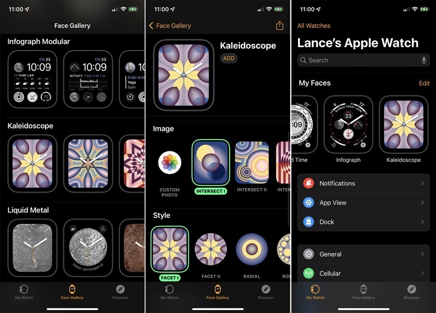 Apple Watch Kaleidoscope face.