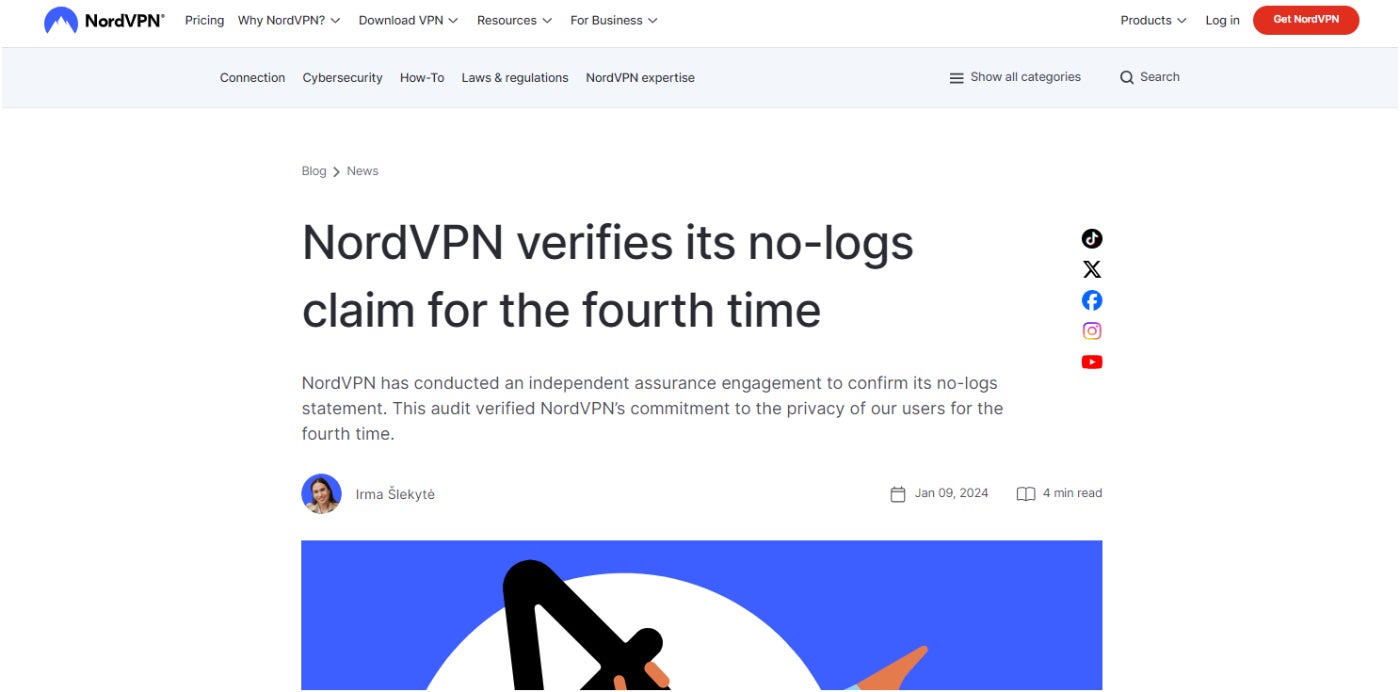 NordVPN’s audit press release.