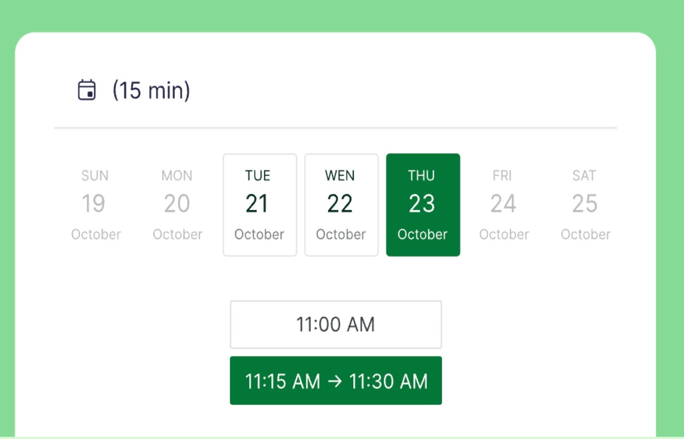 Pipedrive scheduling feature.