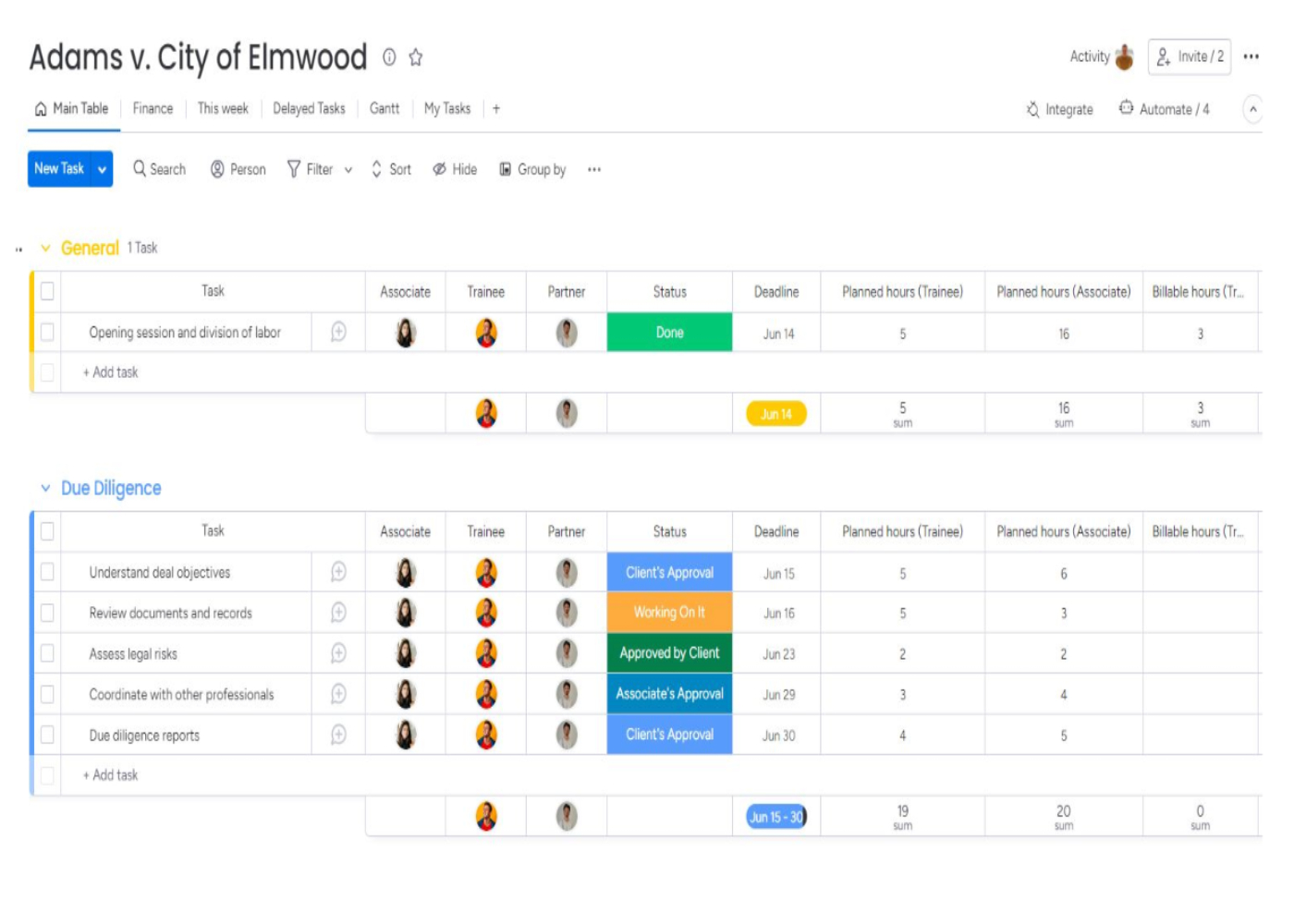 Monday sales CRM task management feature.