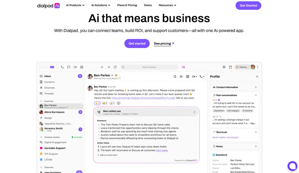 Dialpad offers a variety of AI products to support your business.