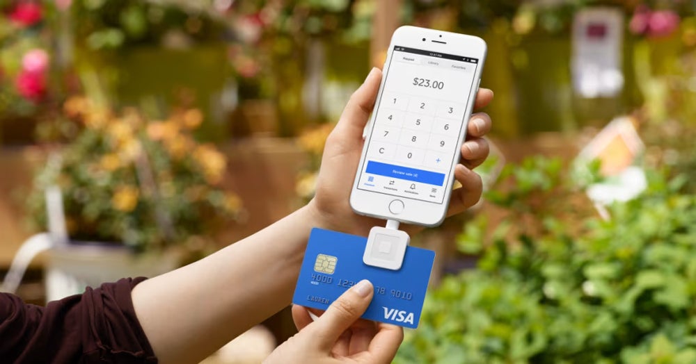 Square mobile POS app.