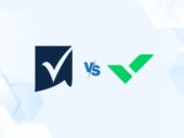 Versus graphic featuring the icons of Smartsheet and Wrike.