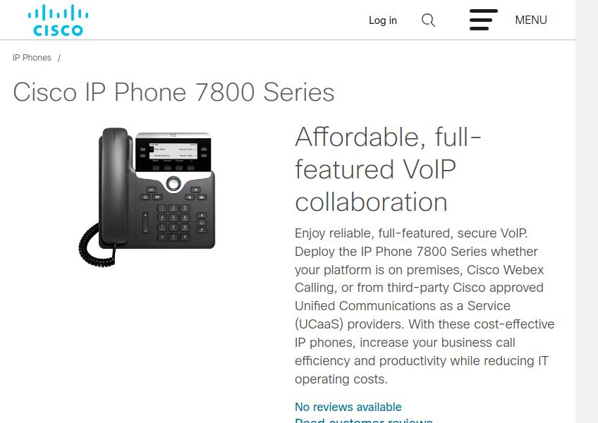 Cisco IP Phone 7800.