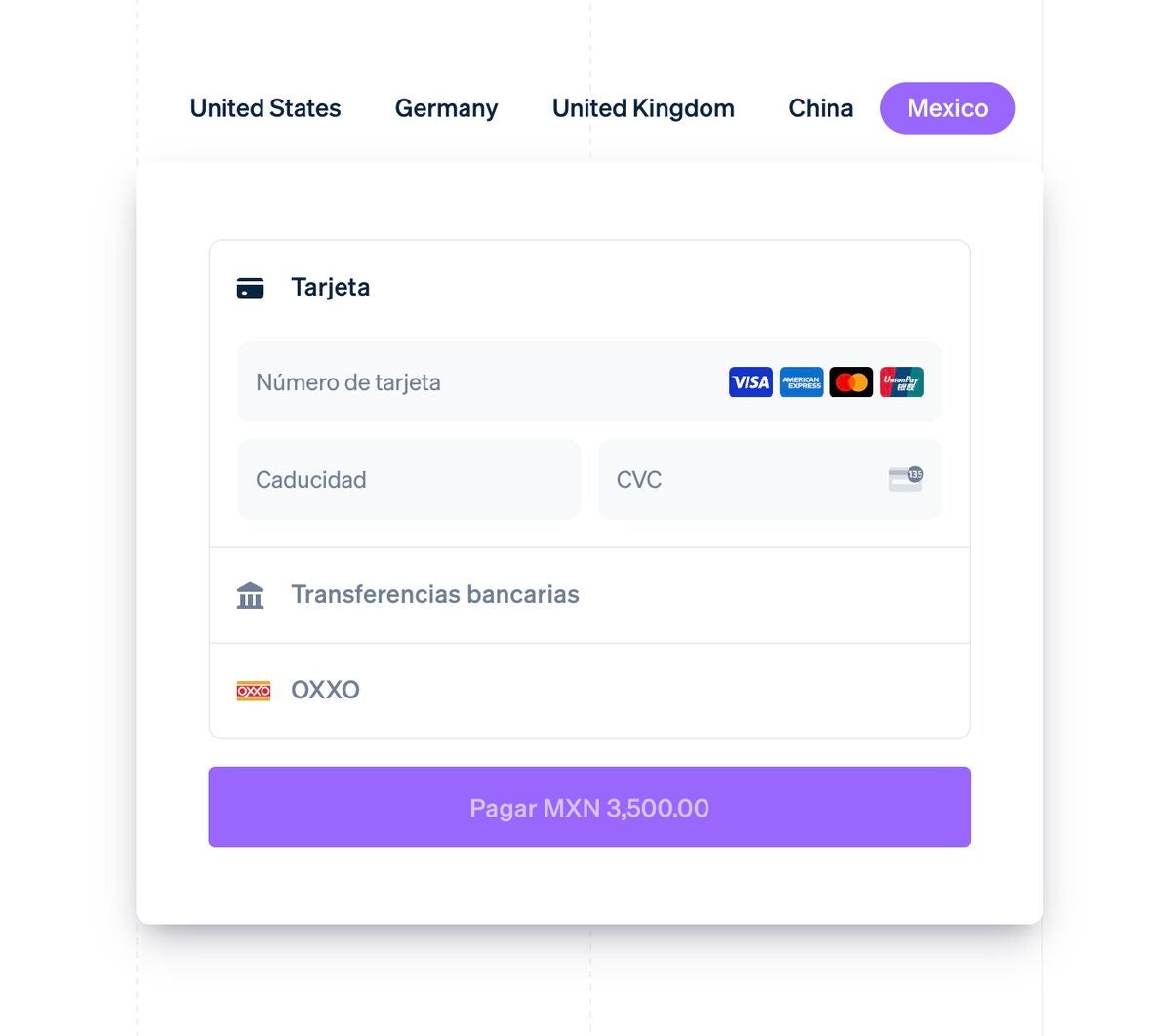 Stripe provides a built-in payment logic that pulls up the most relevant payment method of your customer based on their location.