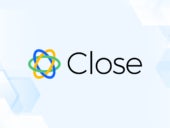 Review graphic featuring the logo of Close CRM.