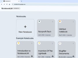 NotebookLM interface on Chrome.