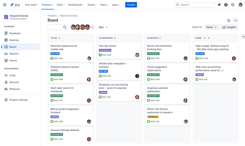 Jira kanban template.