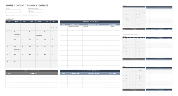 Content Plan Rim 8 FREE Content Plan Templates to Organize the Chaos