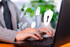 Cybersecurity concept: System administrator enhancing network protection.