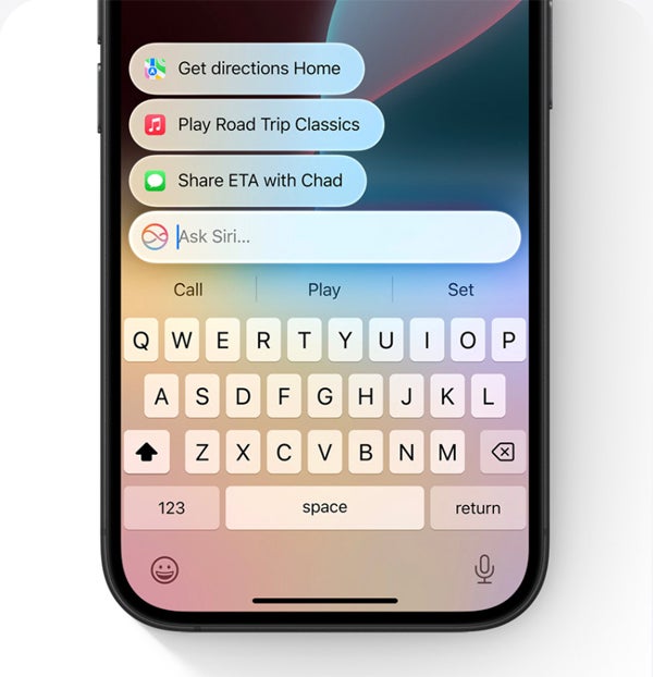 Ask Siri interface on an iPhone.