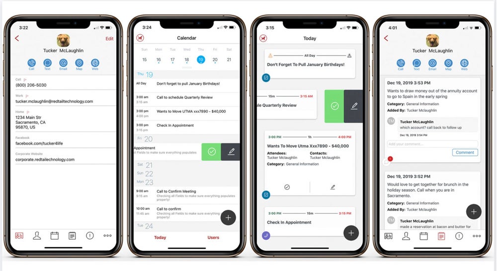 Redtail CRM mobile app feature.