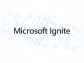 New graphic featuring the Microsoft Ignite text.