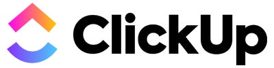 ClickUp logo.