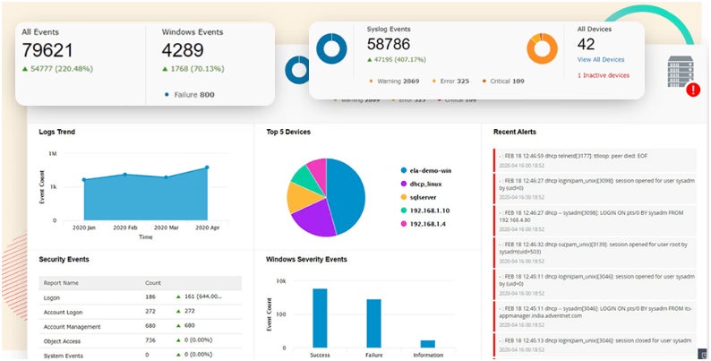 Log management with ManageEngine.