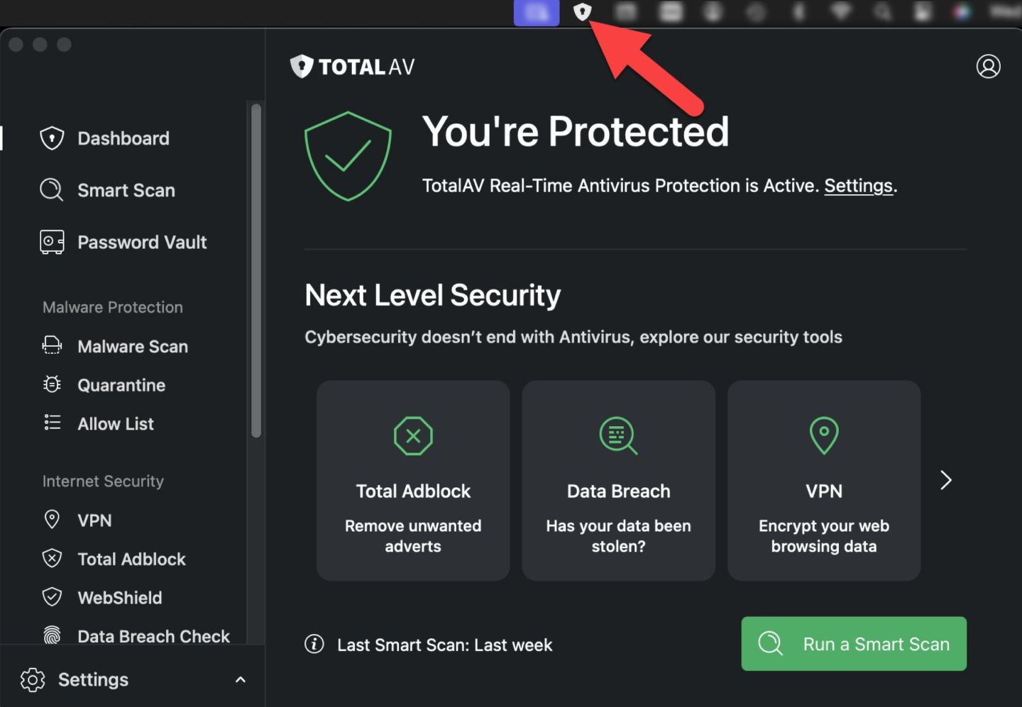 TotalAV provides real-time antivirus protection.