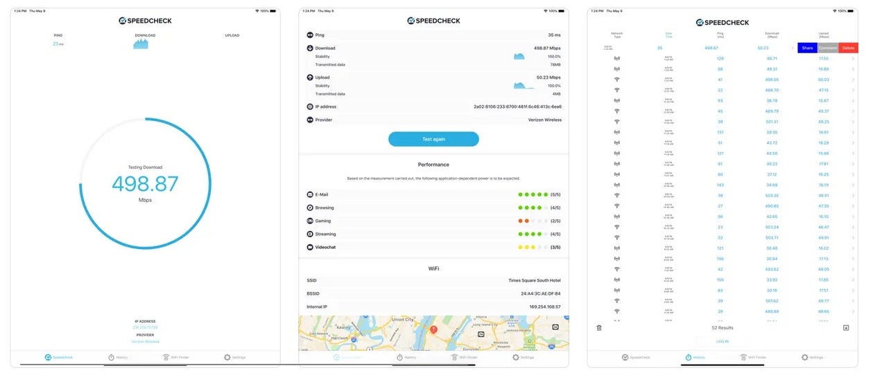 Internet Speed Test Speedcheck is the winner in terms of App Store ratings.