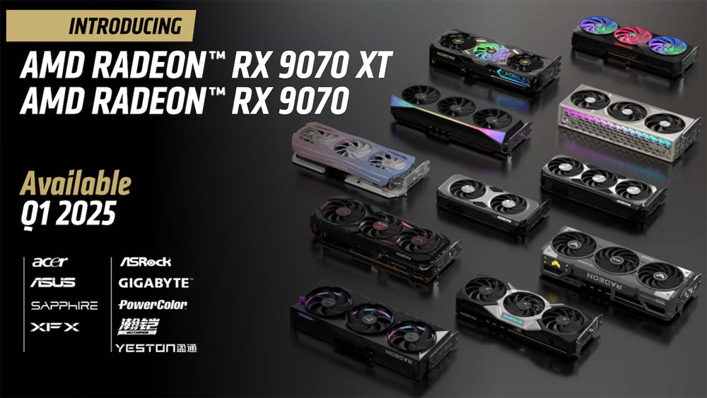 The Radeon RX 9070 line includes AI accelerators.