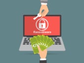 Flat vector illustration of a ransomware payout concept.