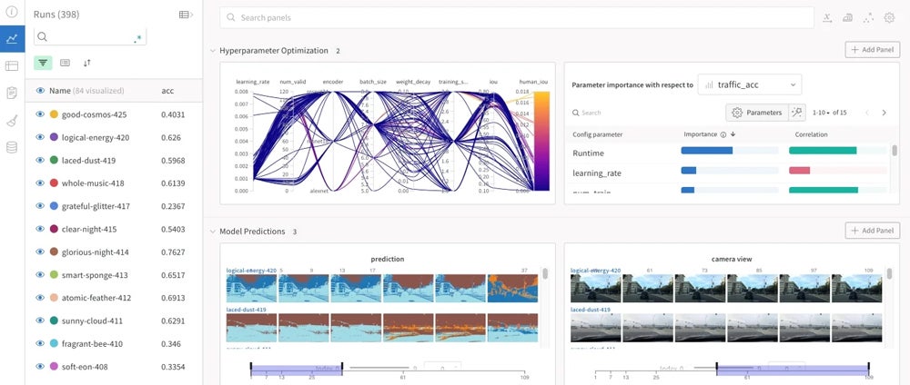 Google Colab shareable dashboard for experiments.