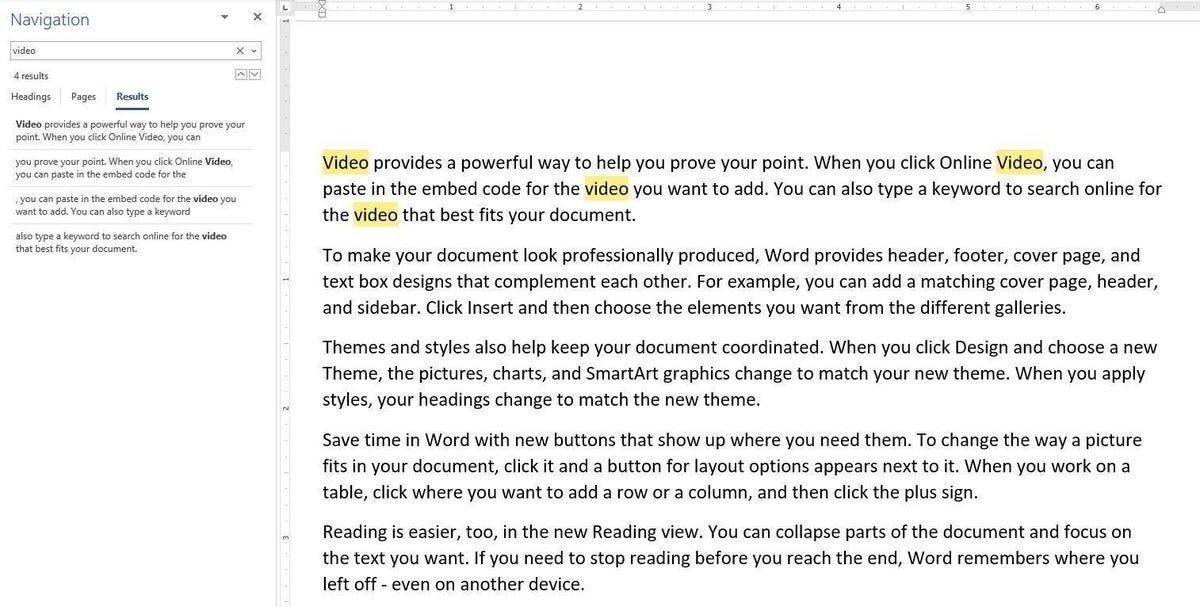 Segundo paso sobre cómo resaltar en Word usando Buscar.