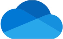 Microsoft OneDrive logo.