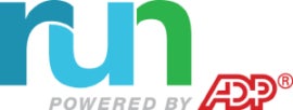 RUN by ADP logo.