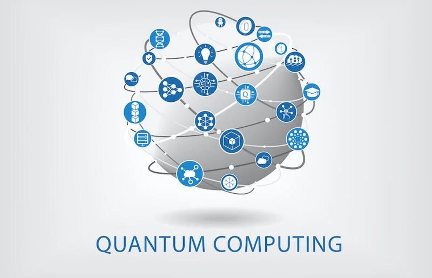 Graphic for quantum computing concept.