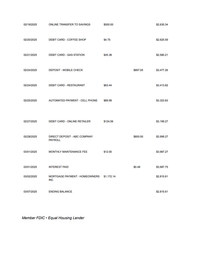 Business Bank Statement: Definition, Example & More - TechRepublic