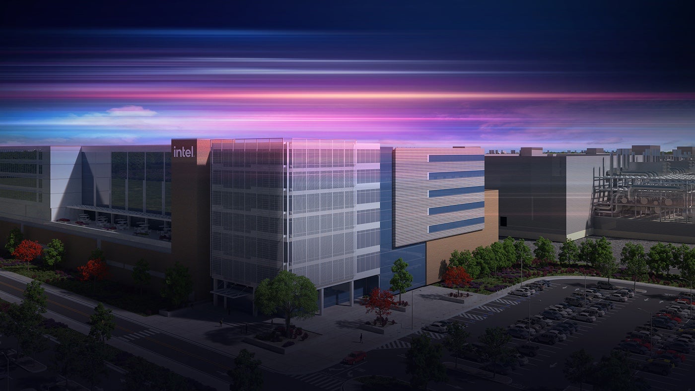 Image of Intel's manufacturing fab campus in Ohio when completed.